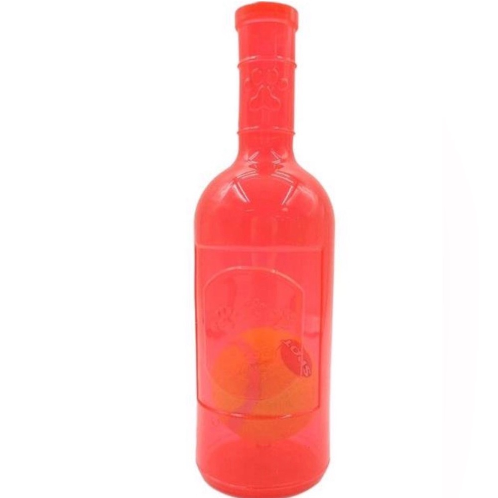 Ball in a Bottle Dog Toy - Red - Picture 2 of 2